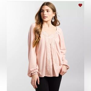 Buckle Daytrip Lace Trim Blouse